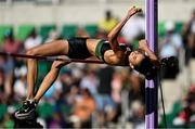 19 July 2022; Safina Sadullayeva of Uzbekistan competes in the Women's High Jump final during day five of the World Athletics Championships at Hayward Field in Eugene, Oregon, USA. Photo by Sam Barnes/Sportsfile
