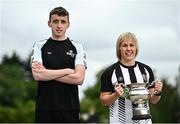 21 July 2022; Whitehall Rangers captain Charlie Graham and manager Gavin Morgan during the 2022 FAI Women's Intermediate Cup Final Media Day at FAI HQ in Dublin. Photo by David Fitzgerald/Sportsfile