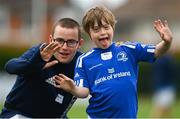 21 July 2022; Milo O'Brien, right, during a Bank of Ireland Leinster Rugby Inclusion Camp at Castle Avenue in Dublin. Photo by Harry Murphy/Sportsfile