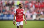 21 July 2022; Barry Cotter of St Patrick's Athletic during the UEFA Europa Conference League 2022/23 Second Qualifying Round First Leg match between St Patrick's Athletic and NS Mura at Richmond Park in Dublin. Photo by Stephen McCarthy/Sportsfile