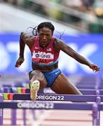 23 July 2022; Nia Ali of USA competes in the women's 100m hurdles heats during day nine of the World Athletics Championships at Hayward Field in Eugene, Oregon, USA. Photo by Sam Barnes/Sportsfile