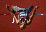 23 July 2022; Damian Warner of Canada competes in the high jump of the men's decathlon during day nine of the World Athletics Championships at Hayward Field in Eugene, Oregon, USA. Photo by Sam Barnes/Sportsfile