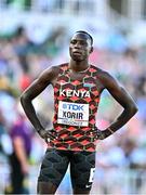23 July 2022; Emmanuel Korir of Kenya before the men's 800m final during day nine of he World Athletics Championships at Hayward Field in Eugene, Oregon, USA. Photo by Sam Barnes/Sportsfile