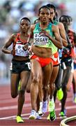 23 July 2022; Gudaf Tsegay of Ethiopia leads the field on her way to winning gold in the women's 5000m final during day nine of the World Athletics Championships at Hayward Field in Eugene, Oregon, USA. Photo by Sam Barnes/Sportsfile