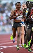 23 July 2022; Beatrice Chebet of Kenya on her way to winning silver in the women's 5000m final during day nine of the World Athletics Championships at Hayward Field in Eugene, Oregon, USA. Photo by Sam Barnes/Sportsfile