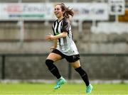 24 July 2022; Erika Browne of Whitehall Rangers celebrates after scoring her side's sixth goal during the FAI Women’s Intermediate Cup Final 2022 match between Douglas Hall LFC and Whitehall Rangers at Turners Cross in Cork. Photo by Michael P Ryan/Sportsfile