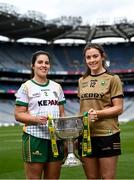 26 July 2022; In attendance at a photocall ahead of the TG4 All-Ireland Senior Ladies Football Championship Final on Sunday next are Anna Galvin of Kerry and Shauna Ennis of Meath at Croke Park in Dublin. Photo by David Fitzgerald/Sportsfile