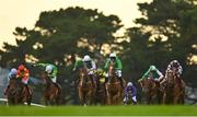 27 July 2022; Dads Lad, third from right, with Ruth Dudfield up, on their way to winning the Tote Maiden during day three of the Galway Races Summer Festival at Ballybrit Racecourse in Galway. Photo by Seb Daly/Sportsfile