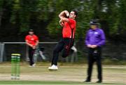 28 July 2022; Fionn Hand of Munster Reds during the Cricket Ireland Inter-Provincial Trophy match between Munster Reds and Northern Knights at Pembroke Cricket Club in Dublin. Photo by Sam Barnes/Sportsfile