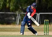28 July 2022; Neil Rock of Northern Knights during the Cricket Ireland Inter-Provincial Trophy match between Munster Reds and Northern Knights at Pembroke Cricket Club in Dublin. Photo by Sam Barnes/Sportsfile