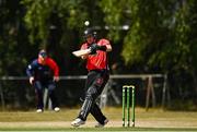 28 July 2022; PJ Moor of Munster Reds during the Cricket Ireland Inter-Provincial Trophy match between Munster Reds and Northern Knights at Pembroke Cricket Club in Dublin. Photo by Sam Barnes/Sportsfile