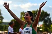 28 July 2022; Nicole Dinan of Team Ireland before competing in the girls 800m final during day four of the 2022 European Youth Summer Olympic Festival at Banská Bystrica, Slovakia. Photo by Eóin Noonan/Sportsfile