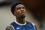 3 July 2022; Aidan Harris Igiehon of Ireland before the FIBA EuroBasket 2025 Pre-Qualifier First Round Group A match between Ireland and Switzerland at National Basketball Arena in Dublin. Photo by Ramsey Cardy/Sportsfile