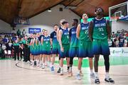 3 July 2022; Aidan Harris Igiehon of Ireland before the FIBA EuroBasket 2025 Pre-Qualifier First Round Group A match between Ireland and Switzerland at National Basketball Arena in Dublin. Photo by Ramsey Cardy/Sportsfile