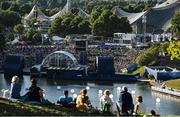 10 August 2022; Spectators look on from a nearby hill during the Opening Ceremony before the start of the European Championships 2022 at Munich Olympic Stadium in Munich, Germany. Photo by David Fitzgerald/Sportsfile