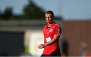 11 August 2022; Eoin Doyle of St Patrick's Athletic before the UEFA Europa Conference League third qualifying round second leg match between St Patrick's Athletic and CSKA Sofia at Tallaght Stadium in Dublin. Photo by Harry Murphy/Sportsfile