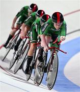 11 August 2022; The Ireland team, led by Emily Kay, competes in the Women's Team Pursuit Qualifying during day 1 of the European Championships 2022 at the Messe Munchen in Munich, Germany. Photo by Ben McShane/Sportsfile