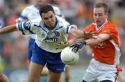 23 May 2004; Andrew McCann, Armagh, in action against Paul Finlay, Monaghan. Bank of Ireland Ulster Senior Football Championship, Monaghan v Armagh, St. Tighernach's Park, Clones, Co. Monaghan. Picture credit; Damien Eagers / SPORTSFILE