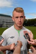12 August 2013; Republic of Ireland's Paddy Madden during a player update ahead of their international friendly against Wales on Wednesday. Republic of Ireland Management Update, Civic Centre, Newport, Wales. Picture credit: David Maher / SPORTSFILE
