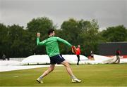 15 August 2022; George Dockrell of Ireland before the Men's T20 International match between Ireland and Afghanistan at Stormont in Belfast. Photo by Ramsey Cardy/Sportsfile