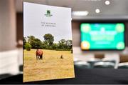17 August 2022; Signage and branding during the launch of ‘The Business of Breeding’ Report at the Clayton Hotel on Burlington Road in Dublin. Photo by Sam Barnes/Sportsfile