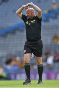 23 July 2022; Referee Andy Larkin during the Glen Dimplex Senior Camogie All-Ireland Championship Semi-Final match between Galway and Kilkenny at Croke Park in Dublin. Photo by Piaras Ó Mídheach/Sportsfile