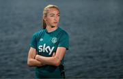 29 August 2022; Megan Connolly stands for a portrait during a Republic of Ireland Women media day at Castleknock Hotel in Dublin. Photo by Stephen McCarthy/Sportsfile