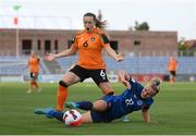 6 September 2022; Diana Lemešová of Slovakia in action against Harriet Scott of Republic of Ireland during the FIFA Women's World Cup 2023 Qualifier match between Slovakia and Republic of Ireland at National Training Centre in Senec, Slovakia. Photo by Stephen McCarthy/Sportsfile