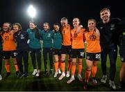 6 September 2022; Republic of Ireland players and staff in the huddle after the FIFA Women's World Cup 2023 Qualifier match between Slovakia and Republic of Ireland at National Training Centre in Senec, Slovakia. Photo by Stephen McCarthy/Sportsfile