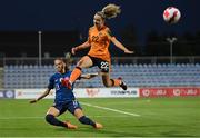 6 September 2022; Leanne Kiernan of Republic of Ireland and Kristína Košíková of Slovakia during the FIFA Women's World Cup 2023 Qualifier match between Slovakia and Republic of Ireland at National Training Centre in Senec, Slovakia. Photo by Stephen McCarthy/Sportsfile