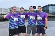 6 September 2022; Grant Thornton staff, from left, Richard McLaughlin, Dave Riordan, Stephen Nee and Conor Riordan before the Grant Thornton Corporate 5K Challenge at Kennedy Quay in Cork. Photo by Sam Barnes/Sportsfile