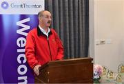 6 September 2022; Athletics Ireland Cork County Board Chairman Pat Walsh speaking after the Grant Thornton Corporate 5K Challenge at Kennedy Quay in Cork. Photo by Sam Barnes/Sportsfile