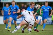 16 September 2022; Hugh Cooney of Leinster in action against James McCormick of Ulster during the A Interprovinical match between Leinster A and Ulster A at Templeville Road in Dublin. Photo by Tyler Miller/Sportsfile