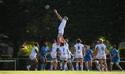 16 September 2022; Charlie Irvine of Ulster wins a lineout during the A Interprovinical match between Leinster A and Ulster A at Templeville Road in Dublin. Photo by Brendan Moran/Sportsfile