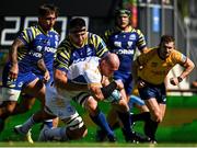 17 September 2022; Rhys Ruddock of Leinster dives to score his side's second try during the United Rugby Championship match between Zebre Parma and Leinster at Stadio Sergio Lanfranchi in Parma, Italy. Photo by Harry Murphy/Sportsfile