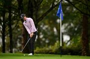 22 September 2022; Linn Grant of Sweden chips on to the first green during round one of the KPMG Women's Irish Open Golf Championship at Dromoland Castle in Clare. Photo by Brendan Moran/Sportsfile