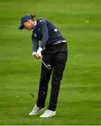 22 September 2022; Pia Babnik of Slovenia plays her second shot on to the first green during round one of the KPMG Women's Irish Open Golf Championship at Dromoland Castle in Clare. Photo by Brendan Moran/Sportsfile