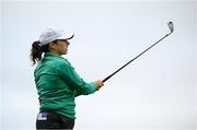 22 September 2022; Aideen Walsh of Ireland watches her tee shot from the 17th tee box during round one of the KPMG Women's Irish Open Golf Championship at Dromoland Castle in Clare. Photo by Brendan Moran/Sportsfile