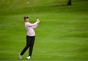 22 September 2022; Linn Grant of Sweden watches her second shot on to the first green during round one of the KPMG Women's Irish Open Golf Championship at Dromoland Castle in Clare. Photo by Brendan Moran/Sportsfile