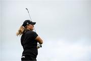 22 September 2022; Caroline Hedwall of Sweden watches her tee shot from the 17th tee box during round one of the KPMG Women's Irish Open Golf Championship at Dromoland Castle in Clare. Photo by Brendan Moran/Sportsfile