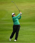 22 September 2022; Aideen Walsh of Ireland watches her shot on the first fairway during round one of the KPMG Women's Irish Open Golf Championship at Dromoland Castle in Clare. Photo by Brendan Moran/Sportsfile