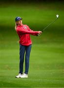 22 September 2022; Olivia Costello of Ireland watches her chip on to the first green during round one of the KPMG Women's Irish Open Golf Championship at Dromoland Castle in Clare. Photo by Brendan Moran/Sportsfile