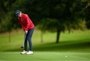 22 September 2022; Olivia Costello of Ireland putts on the first green during round one of the KPMG Women's Irish Open Golf Championship at Dromoland Castle in Clare. Photo by Brendan Moran/Sportsfile