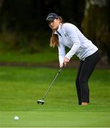 22 September 2022; Annabel Dimmock of England putts on the sixth green during round one of the KPMG Women's Irish Open Golf Championship at Dromoland Castle in Clare. Photo by Brendan Moran/Sportsfile
