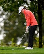 22 September 2022; Leona Maguire of Ireland chips on to the first green during round one of the KPMG Women's Irish Open Golf Championship at Dromoland Castle in Clare. Photo by Brendan Moran/Sportsfile