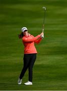 22 September 2022; Leona Maguire of Ireland watches her shot from the first fairway during round one of the KPMG Women's Irish Open Golf Championship at Dromoland Castle in Clare. Photo by Brendan Moran/Sportsfile