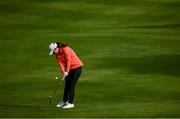 22 September 2022; Leona Maguire of Ireland plays a shot from the first fairway during round one of the KPMG Women's Irish Open Golf Championship at Dromoland Castle in Clare. Photo by Brendan Moran/Sportsfile