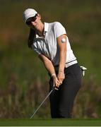 22 September 2022; Maggie Simmermacher of Argentina chips onto the 10th green during round one of the KPMG Women's Irish Open Golf Championship at Dromoland Castle in Clare. Photo by Brendan Moran/Sportsfile