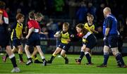 23 September 2022; Action between Clondalkin RFC and Old Wesley RFC during the Half-time Minis at the United Rugby Championship match between Leinster and Benetton at RDS Arena in Dublin. Photo by Brendan Moran/Sportsfile