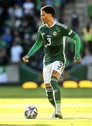 24 September 2022; Jamal Lewis of Northern Ireland during UEFA Nations League C Group 2 match between Northern Ireland and Kosovo at National Stadium at Windsor Park in Belfast. Photo by Ramsey Cardy/Sportsfile